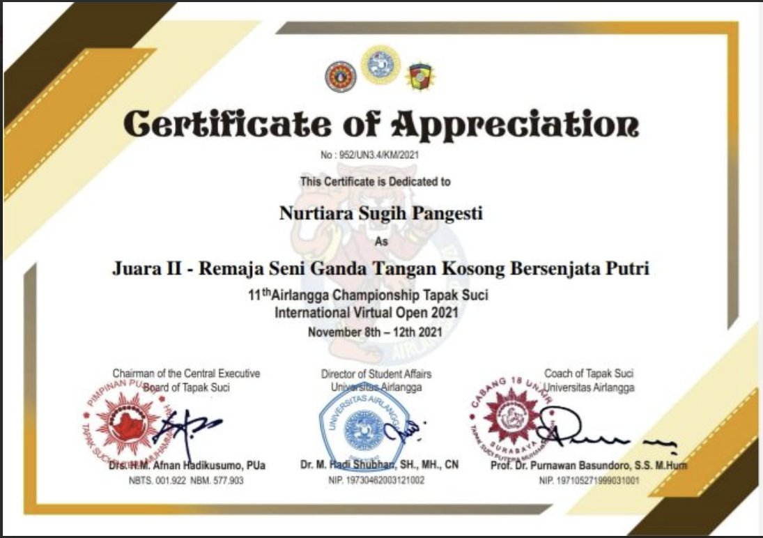 Juara 2 Tapak Suci