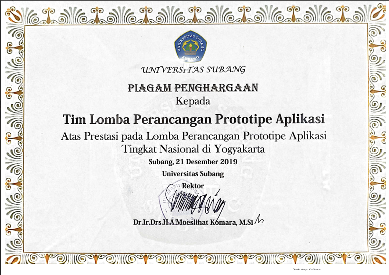 Apresiasi Tim Lomba Perancangan Prototipe Aplikasi