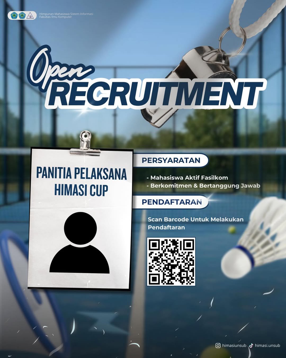 OPEN RECRUITMENT PANITIA PELAKSANA HIMASI CUP