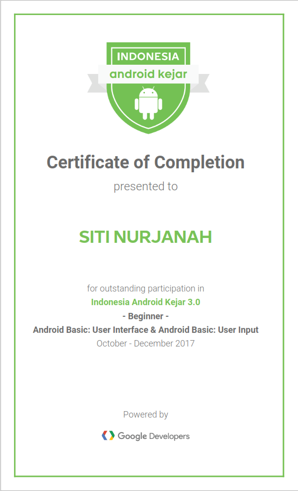 Sertifikasi Android Basic