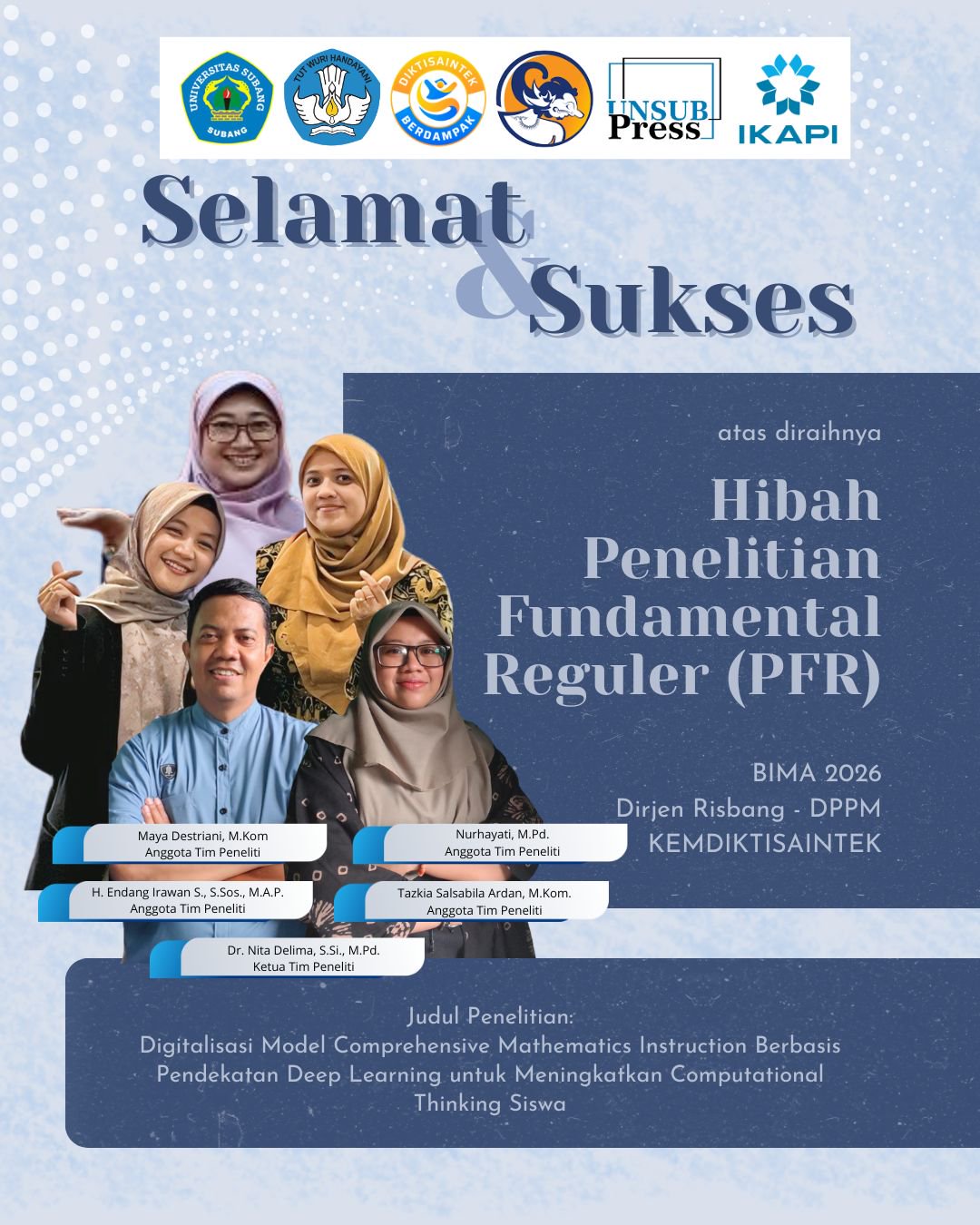 Hibah Penelitian Fundamental Regular (PFR)
